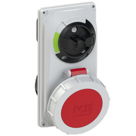 CEE-switched interlocked socket compact 32A 3p 9h IP66/IP67