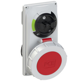 CEE-switched interlocked socket compact 32A 5p 6h IP66/IP67