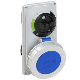 CEE-switched interlocked socket compact 32A 5p 9h IP66/IP67