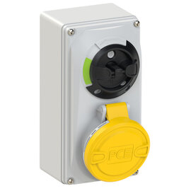CEE-switched interlocked socket compact 16A 5p 4h IP44/IP54