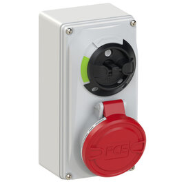 CEE-switched interlocked socket compact 16A 5p 6h IP44/IP54