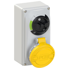 CEE-switched interlocked socket compact 32A 4p 4h IP44/IP54