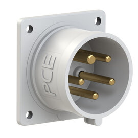 CEE-flanged plug 70x70 straight 16A 5p 1h IP44