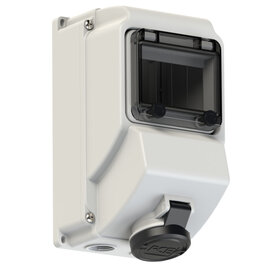CEE-wall mounted socket mit Fenster 16A 3p 7h IP44