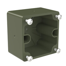 Wall (surface) mounting box 75x75 (no opening) IP68 bronze-green