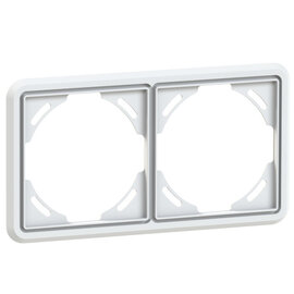 Cover frame white 2-way