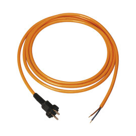 Connection cable 5m H05BQ-F 2x1 orange PUR with plug IP20