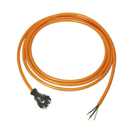 Connection cable 3m H07BQ-F 3G1,5 orange with safety plug IP44