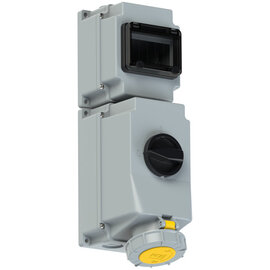 CEE-switched interlocked socket DIN 63A 3p 4h IP66/IP67