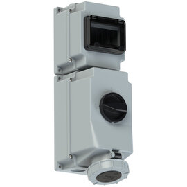 CEE-switched interlocked socket DIN 63A 3p 7h IP66/IP67