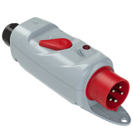 CEE-motor protection plug (PKZM0) PI + RFC 32A 5p 6h (20-25A) IP44 with holder
