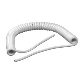 spiral cord 1m/4m PVC 3G1,5 white ends 200mm cut flush