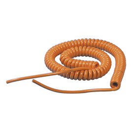 spiral cord 0,5m/2,5m H07BQ-F 5G1,5 orange PUR ends 200mm cut flush