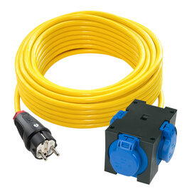 Extension cable 50m N07V3V3-F 3G2,5 yellow K35 SK-plug/3-way St. Anton