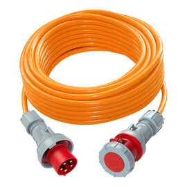 extension cord 25m H07BQ-F 5G16 orange PUR plug CEE63/connector CEE63