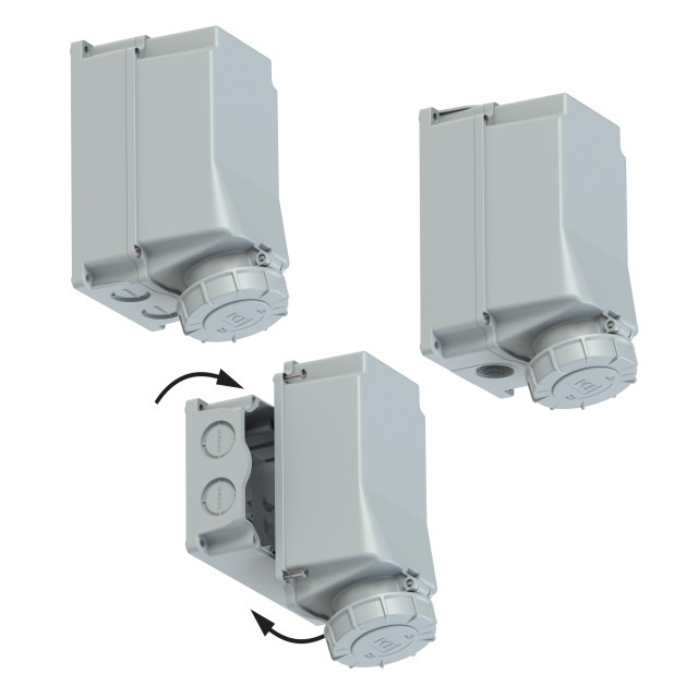 CEE-wall mounted socket 63/125A